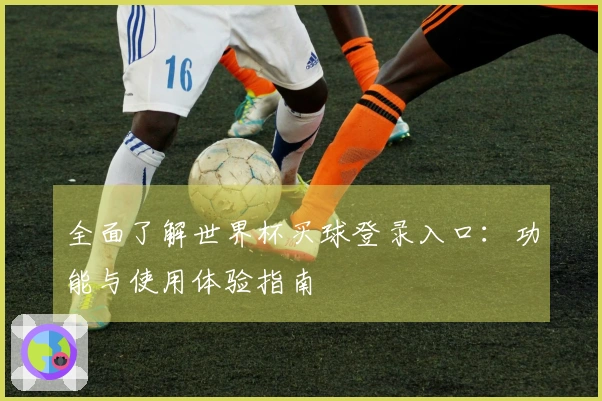 全面了解世界杯买球登录入口：功能与使用体验指南